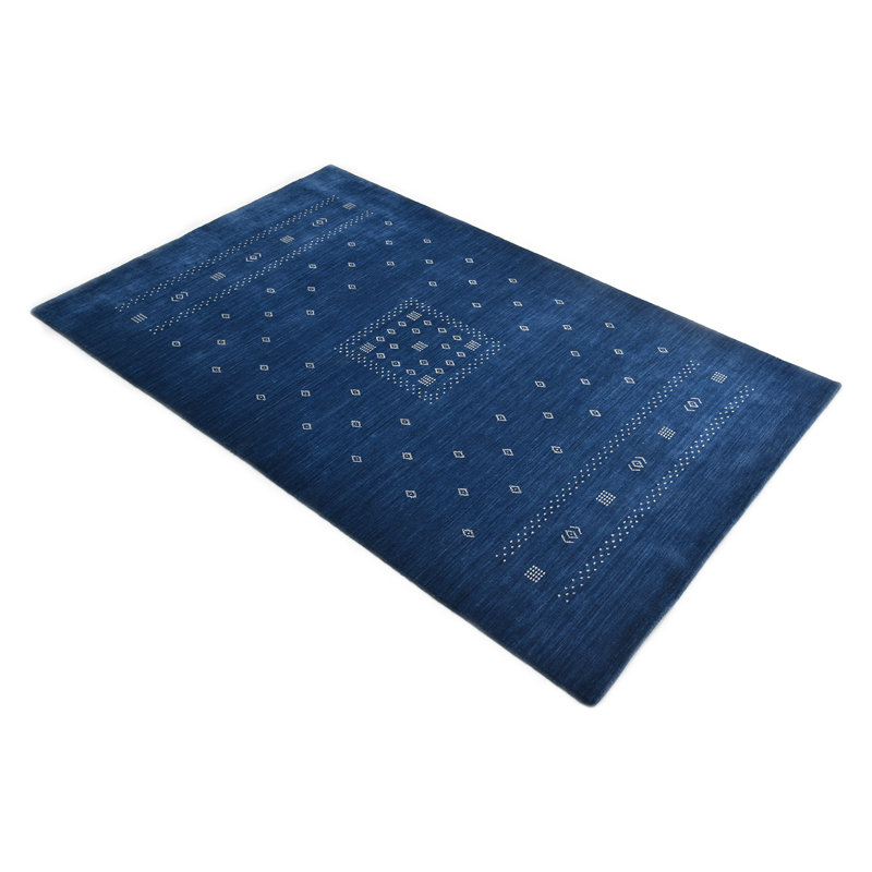 Solo Rugs Simi HandKnotted Southwestern Area Rug in Sapphire/White